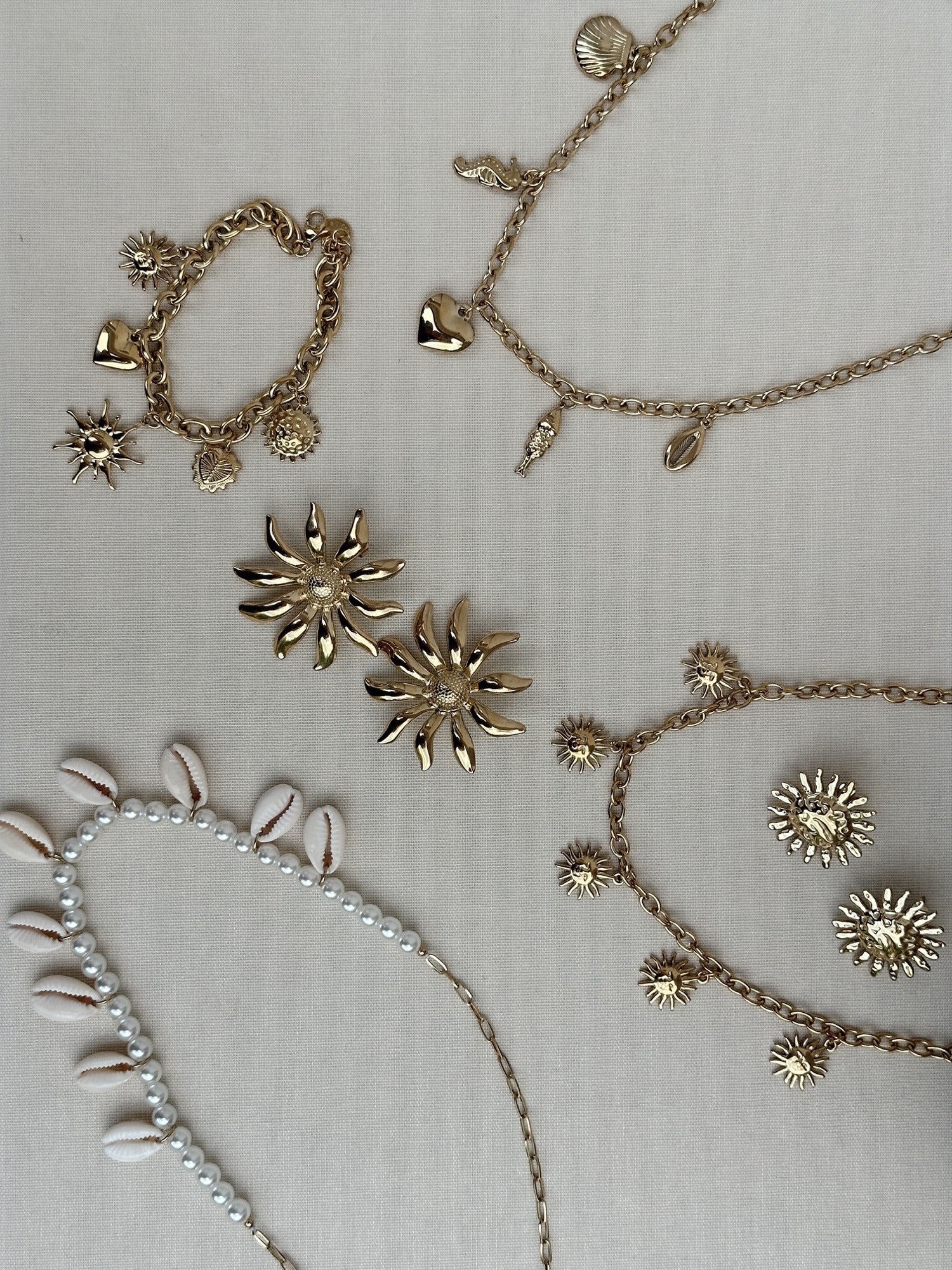 Boucles d'oreilles FLORI Doré