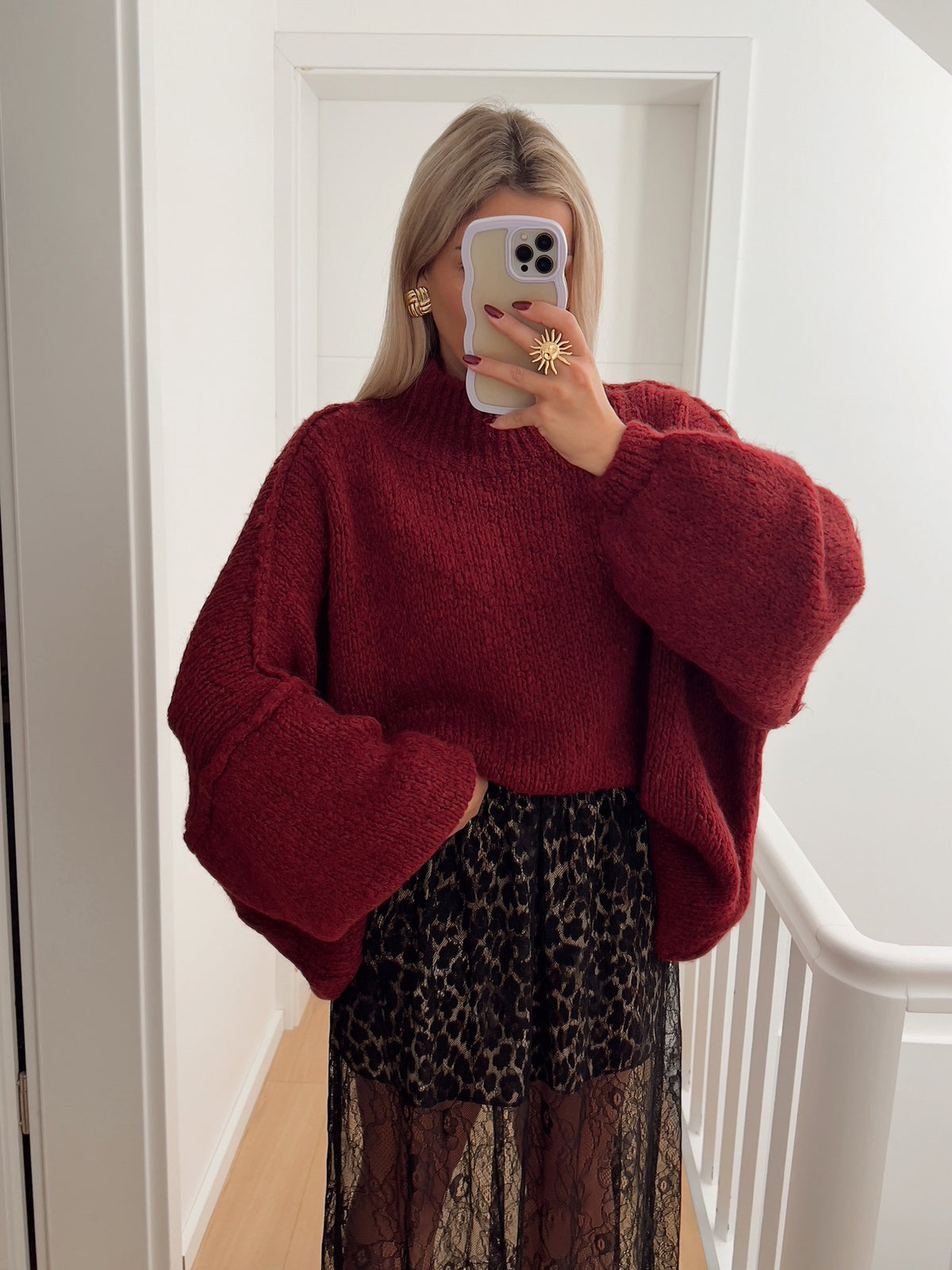 Pullover BRED Rot