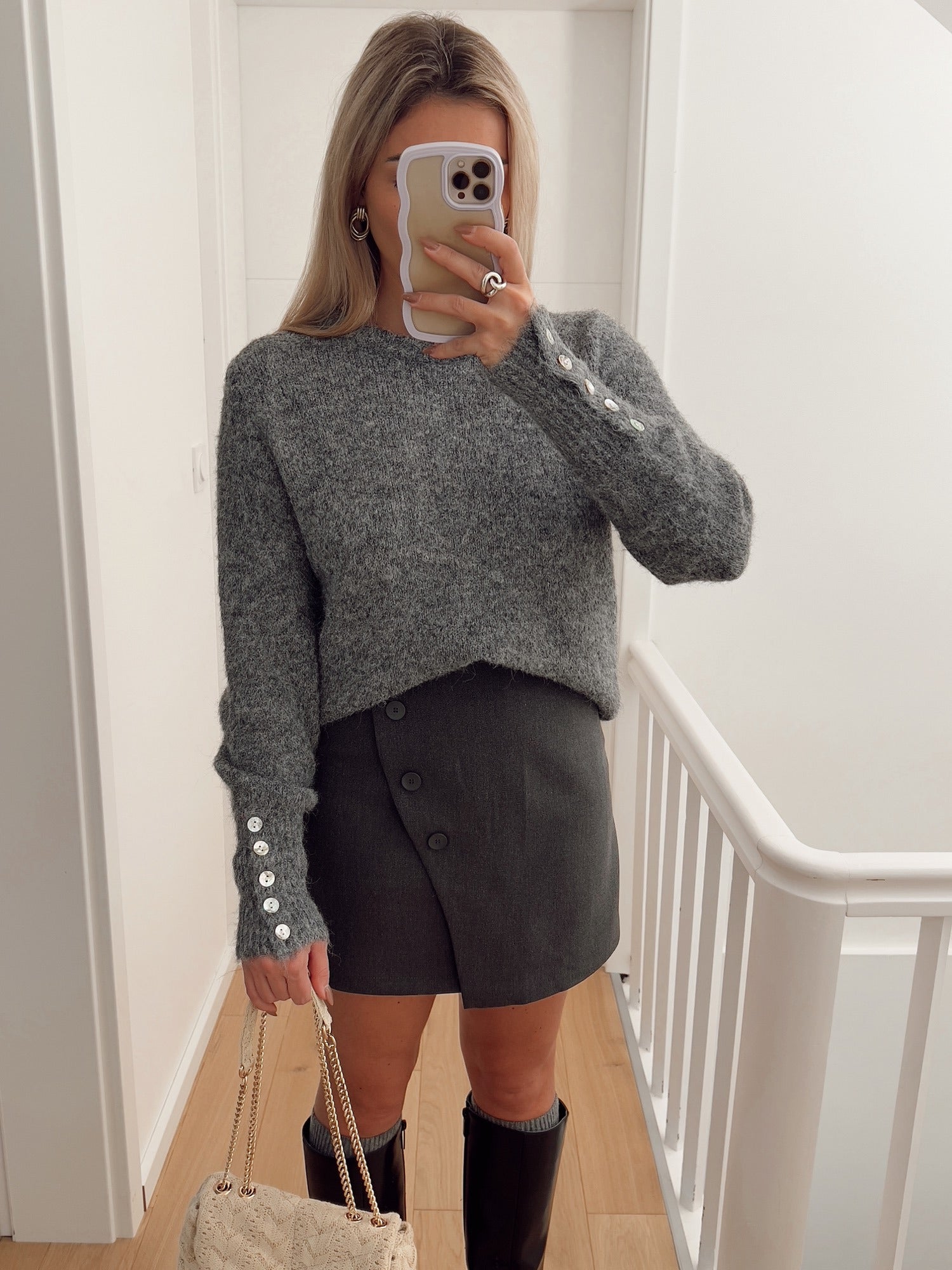 Pull HERITAGE Gris