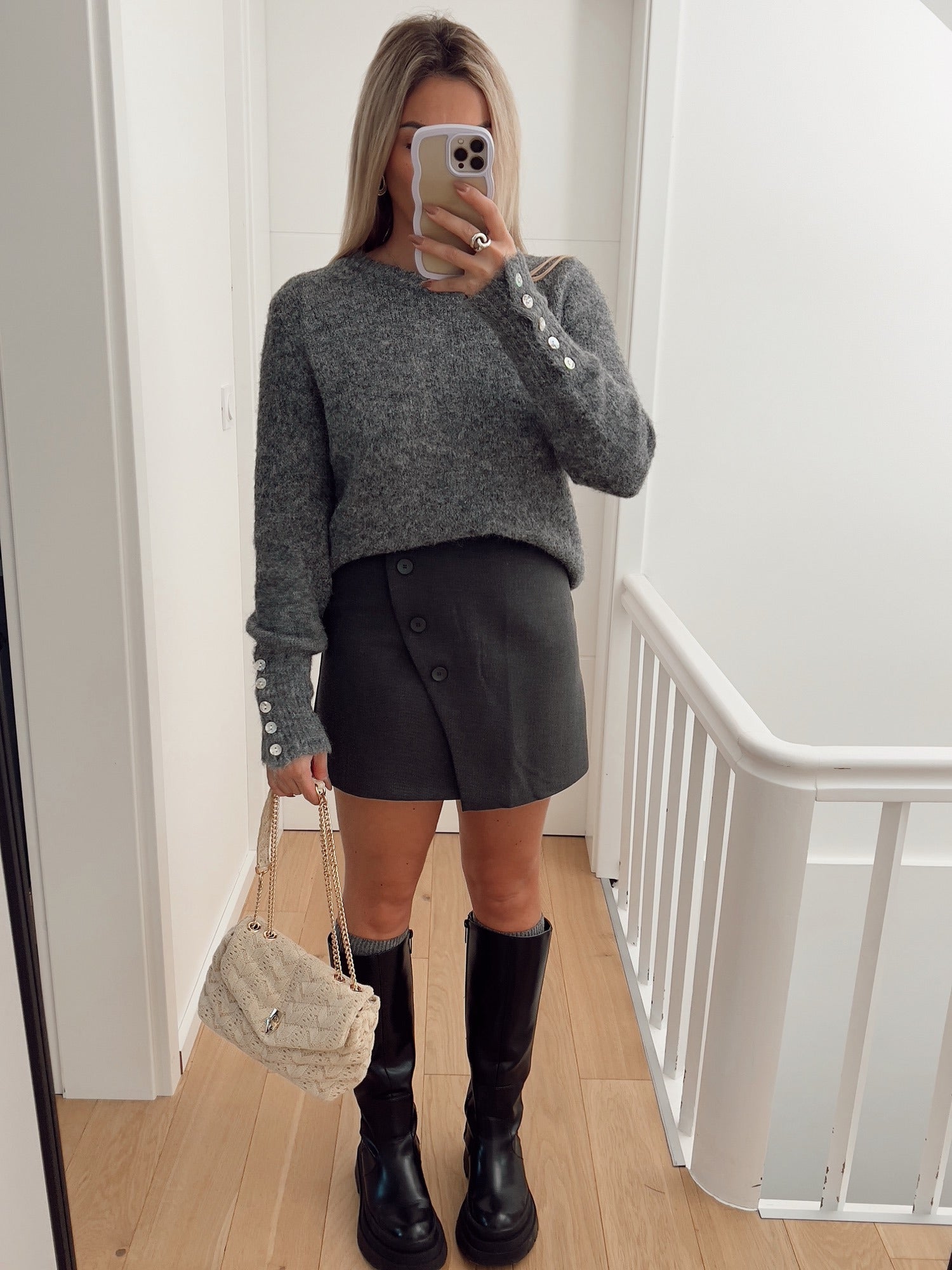 Pull HERITAGE Gris