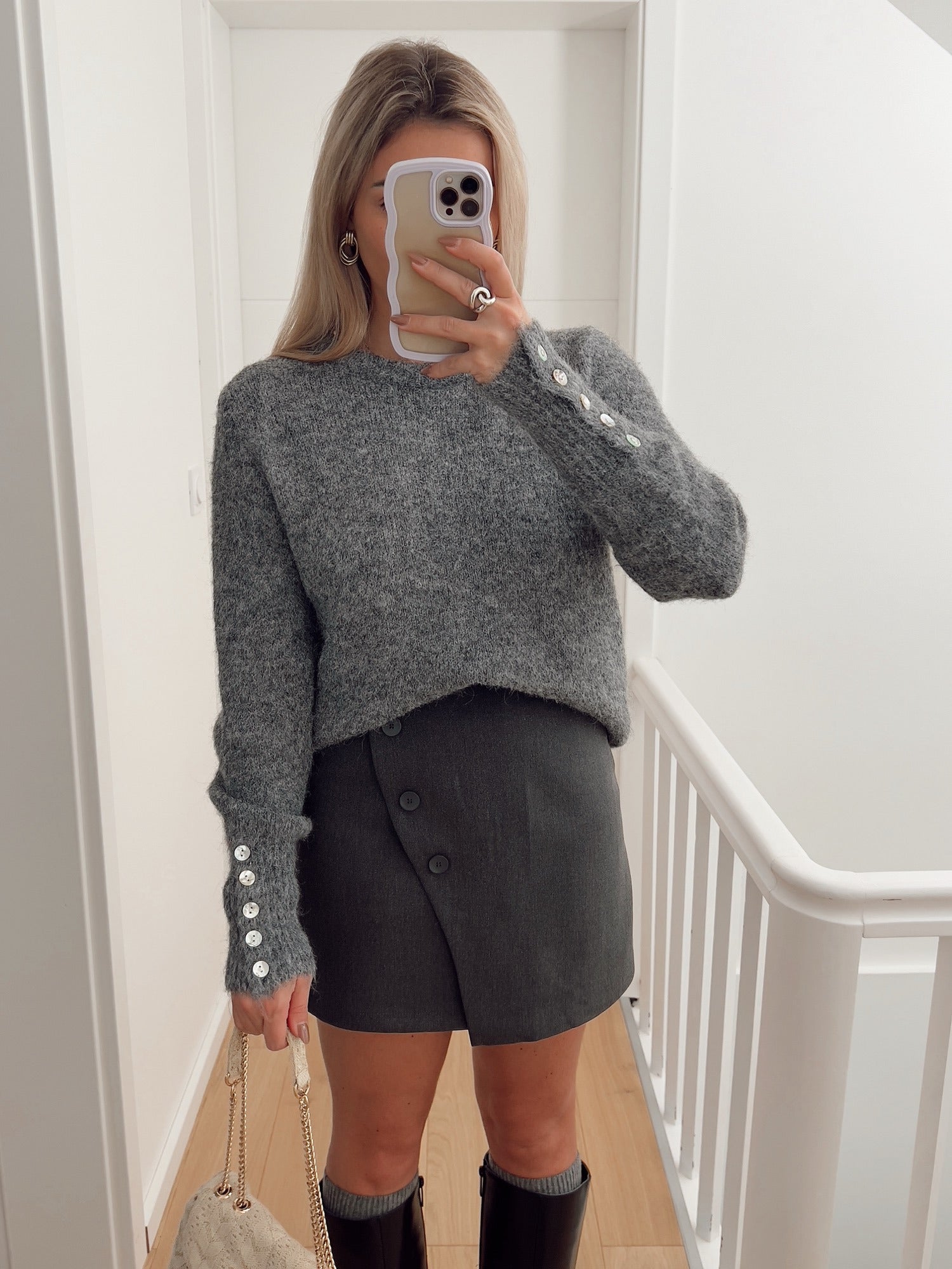 Pull HERITAGE Gris