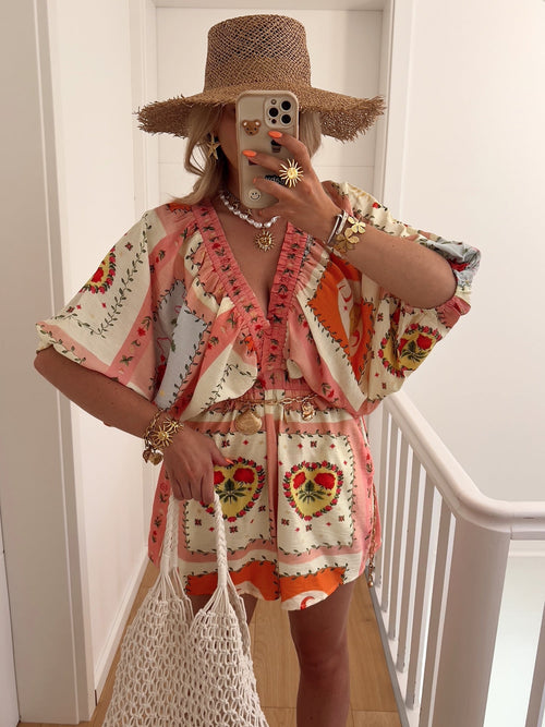 PRE COMMANDE Combishort AGNÈS Rose