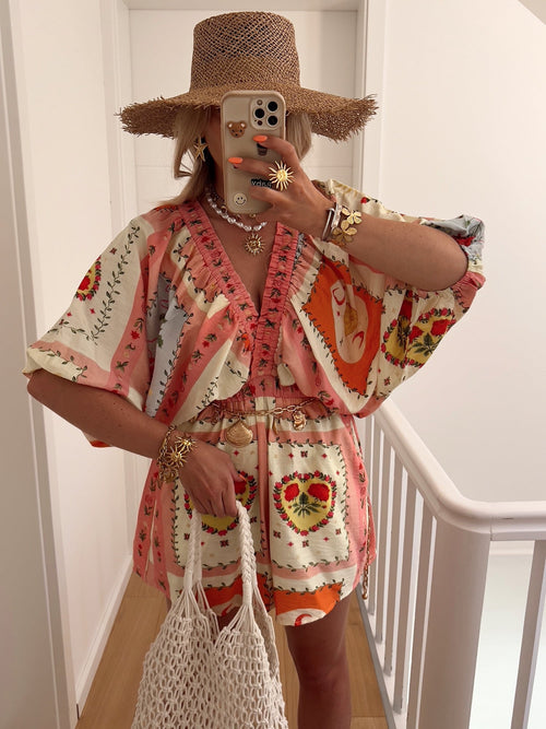 PRE COMMANDE Combishort AGNÈS Rose
