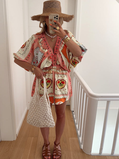PRE COMMANDE Combishort AGNÈS Rose