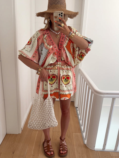 PRE COMMANDE Combishort AGNÈS Rose