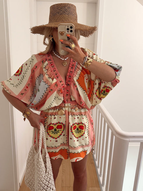 PRE COMMANDE Combishort AGNÈS Rose