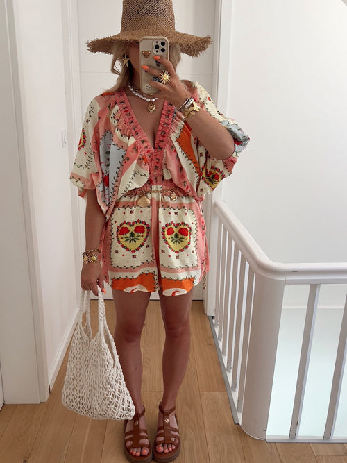 PRE COMMANDE Combishort AGNÈS Rose