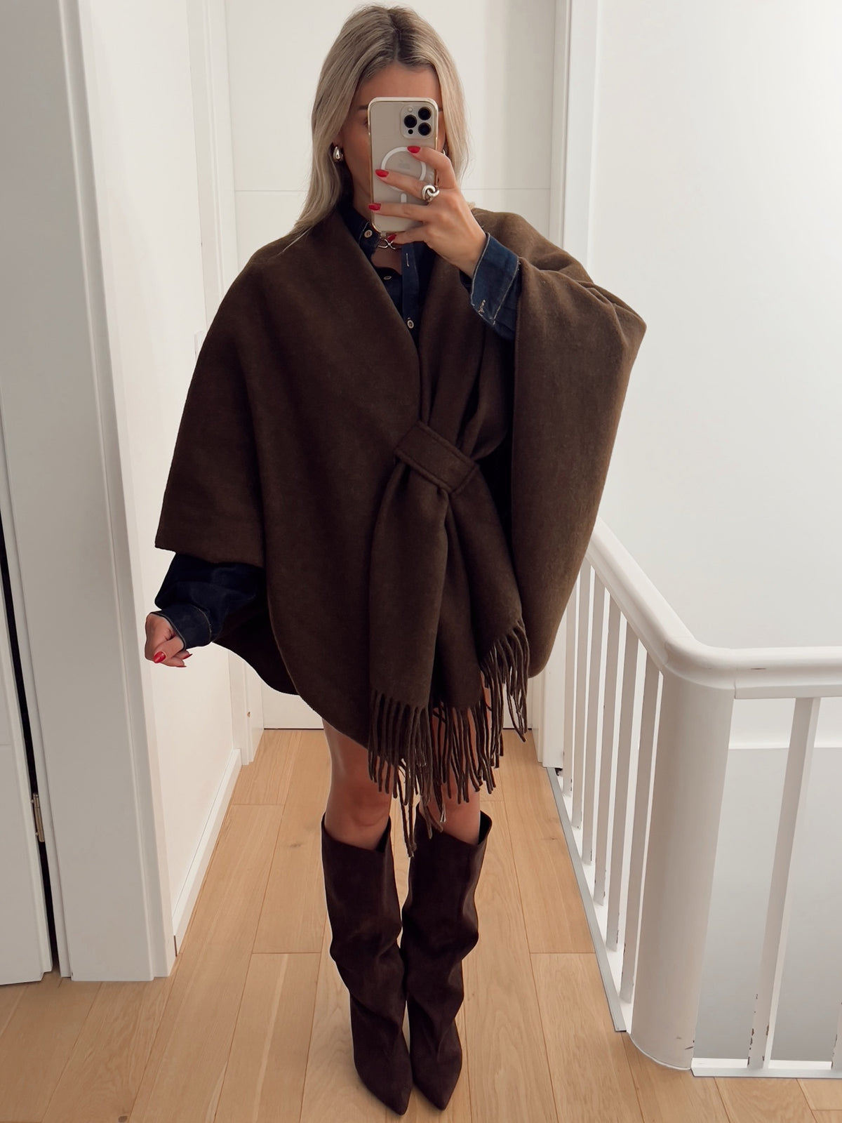 Poncho VIENNE Marron