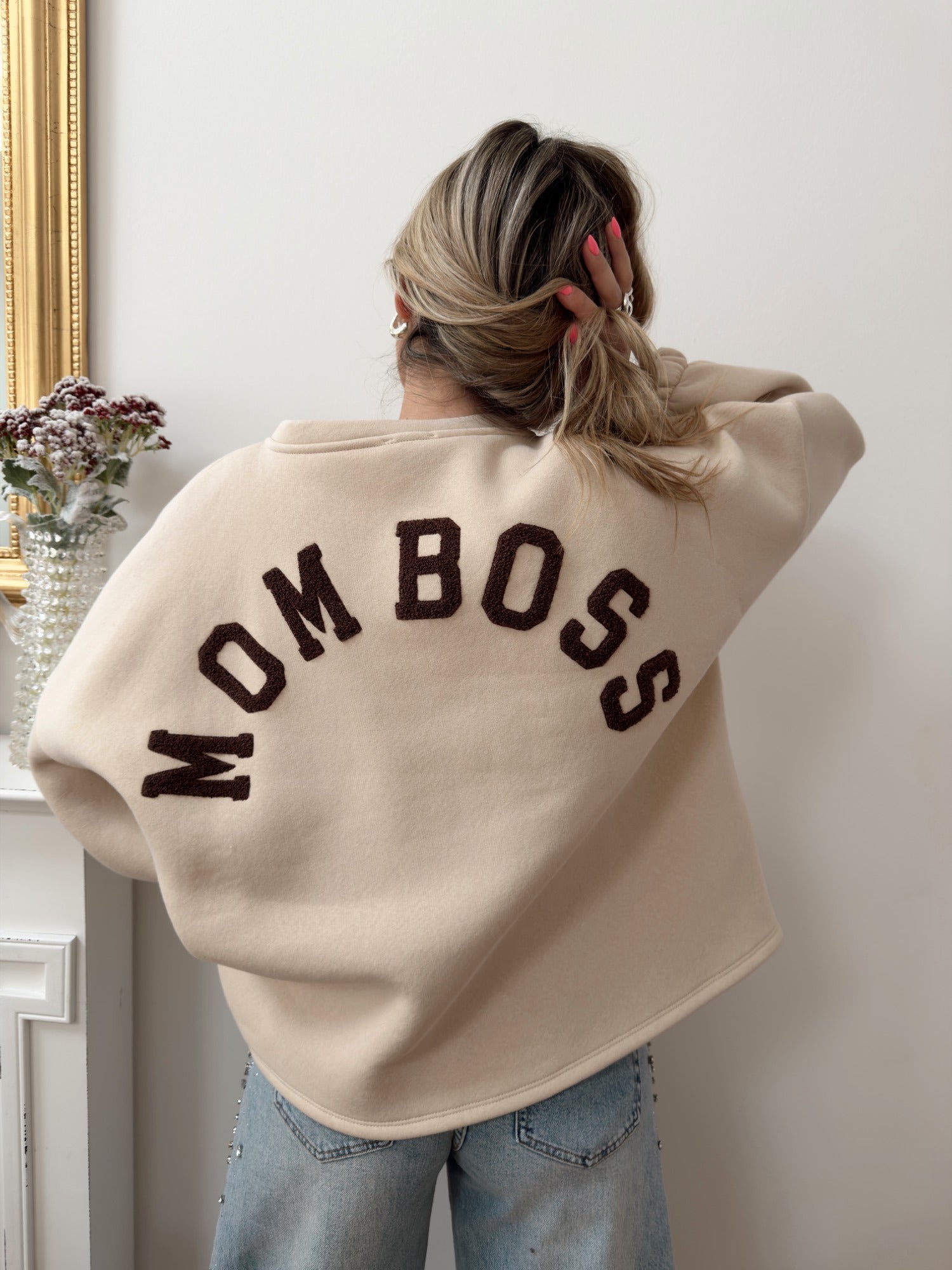 Pull MOM BOSS Beige