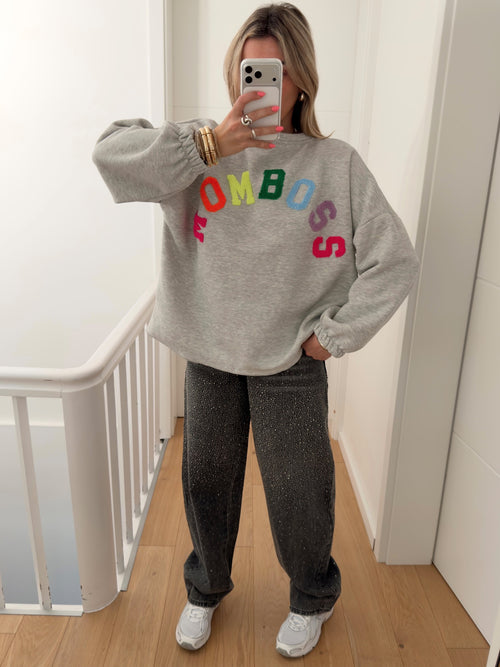 Pull MOM BOSS Gris