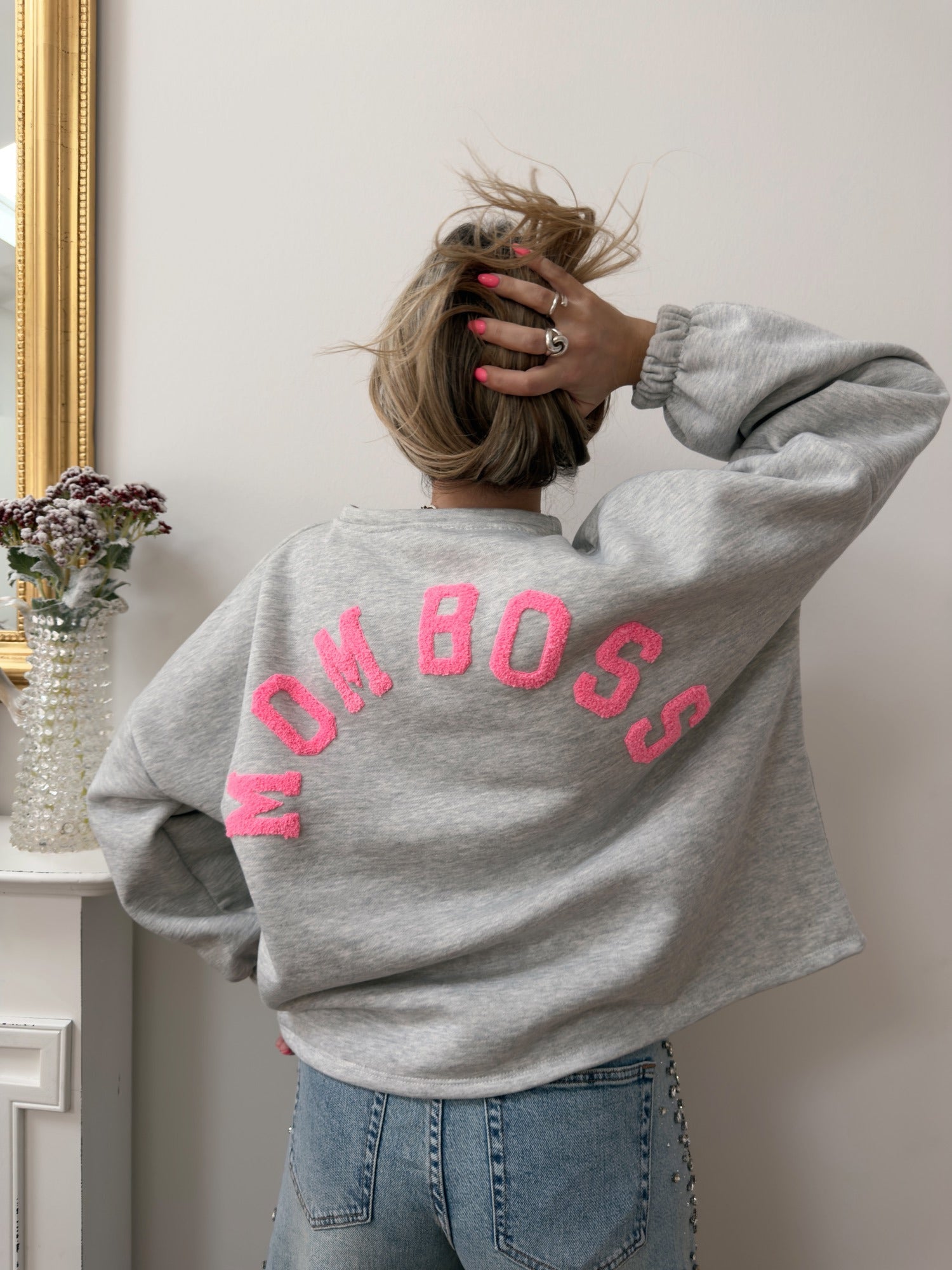 Pull MOM BOSS Gris