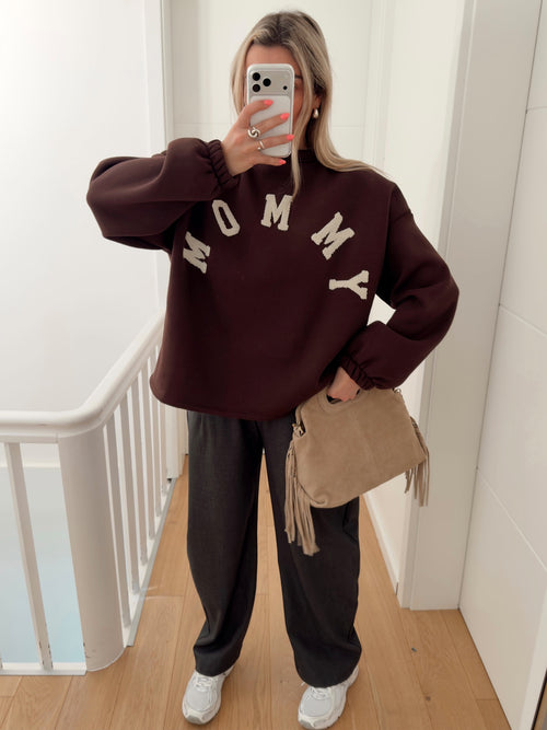 Pull MOMMY Marron