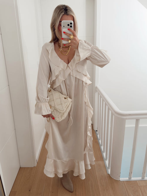 Vestido GEORGINA Bege