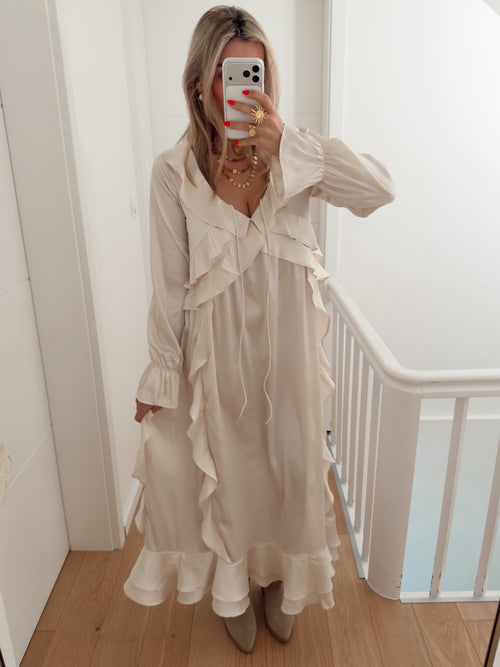 Vestido GEORGINA Bege