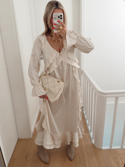 Vestido GEORGINA Bege