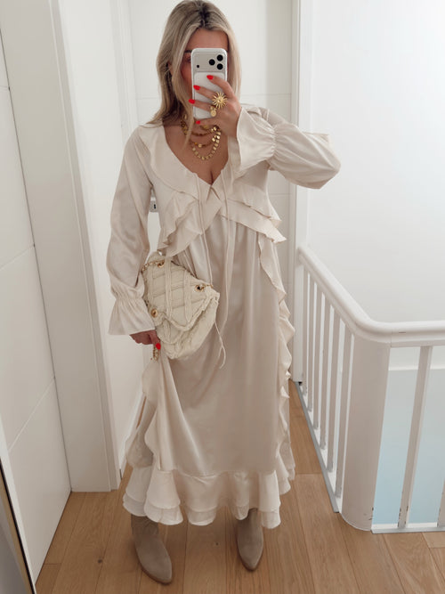 Vestido GEORGINA Bege