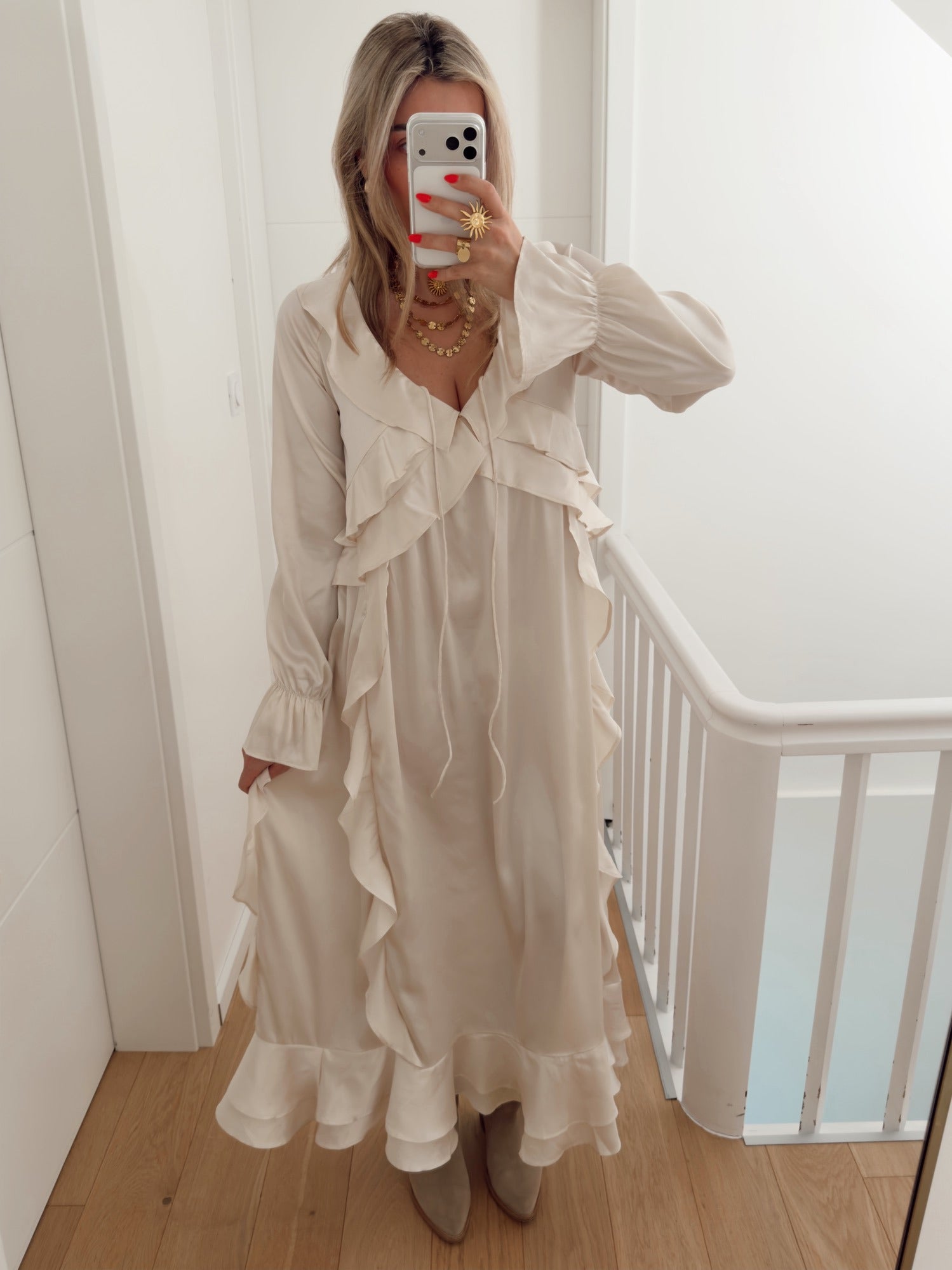 Vestido GEORGINA Bege
