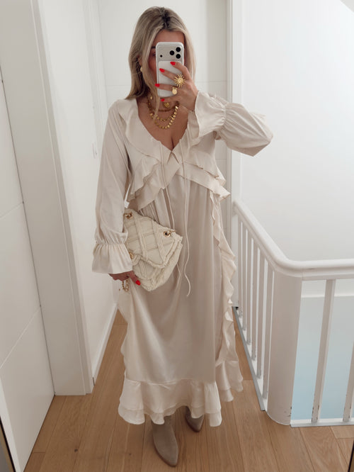 Vestido GEORGINA Bege