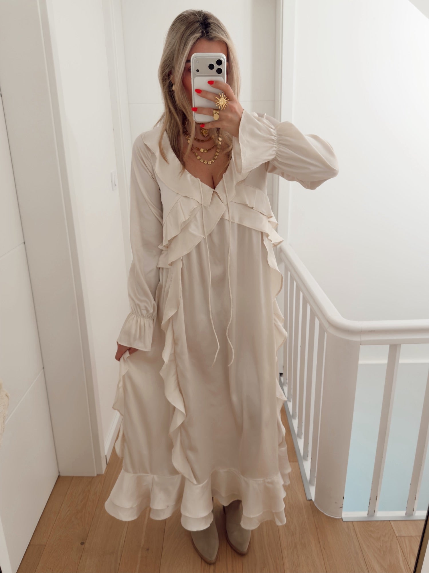 Vestido GEORGINA Bege