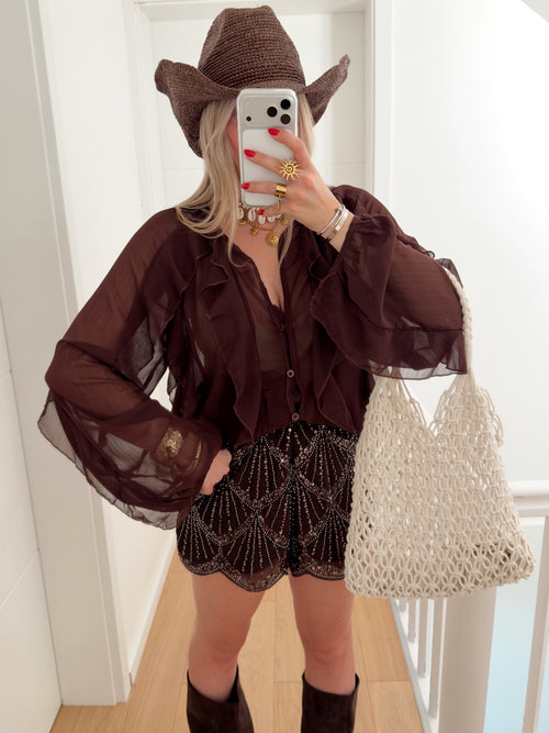 Blouse SHEILA Marron