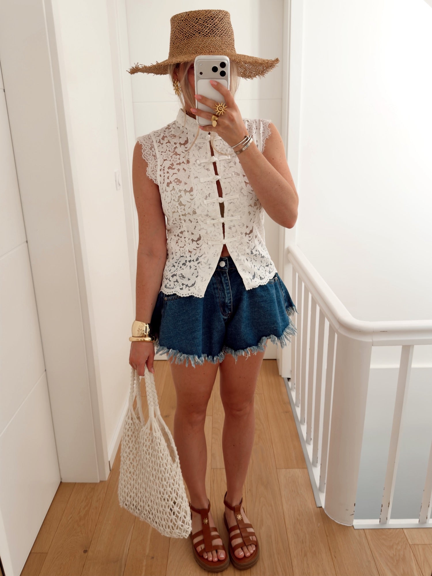 Top KOURTNEY Blanc