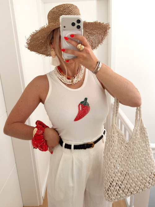 Top PIMENT Blanc