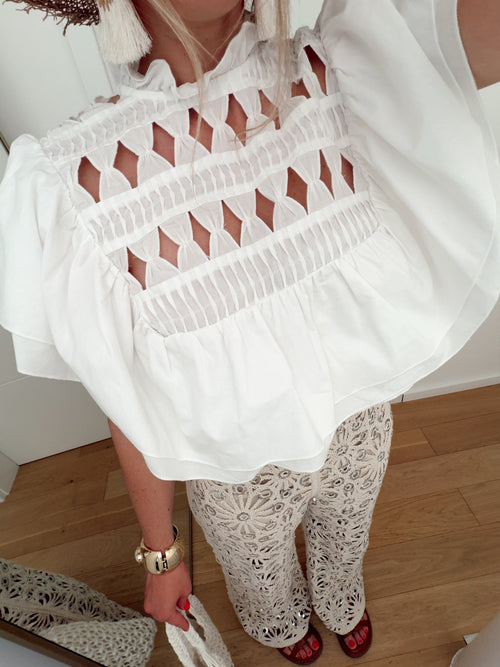 PRE COMMANDE Blouse LYCHEE Blanc