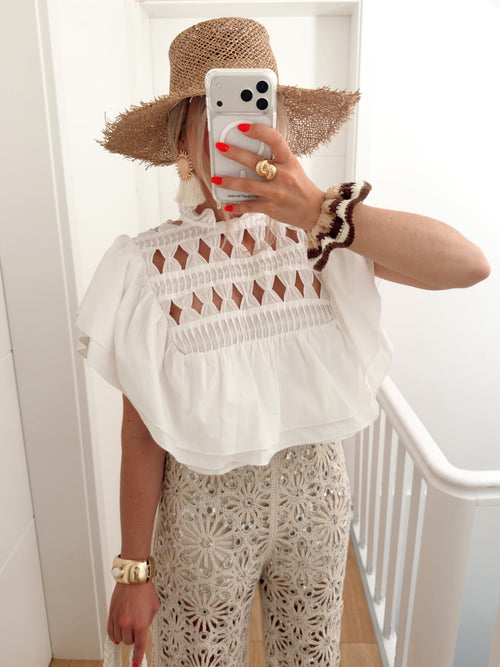 PRE COMMANDE Blouse LYCHEE Blanc