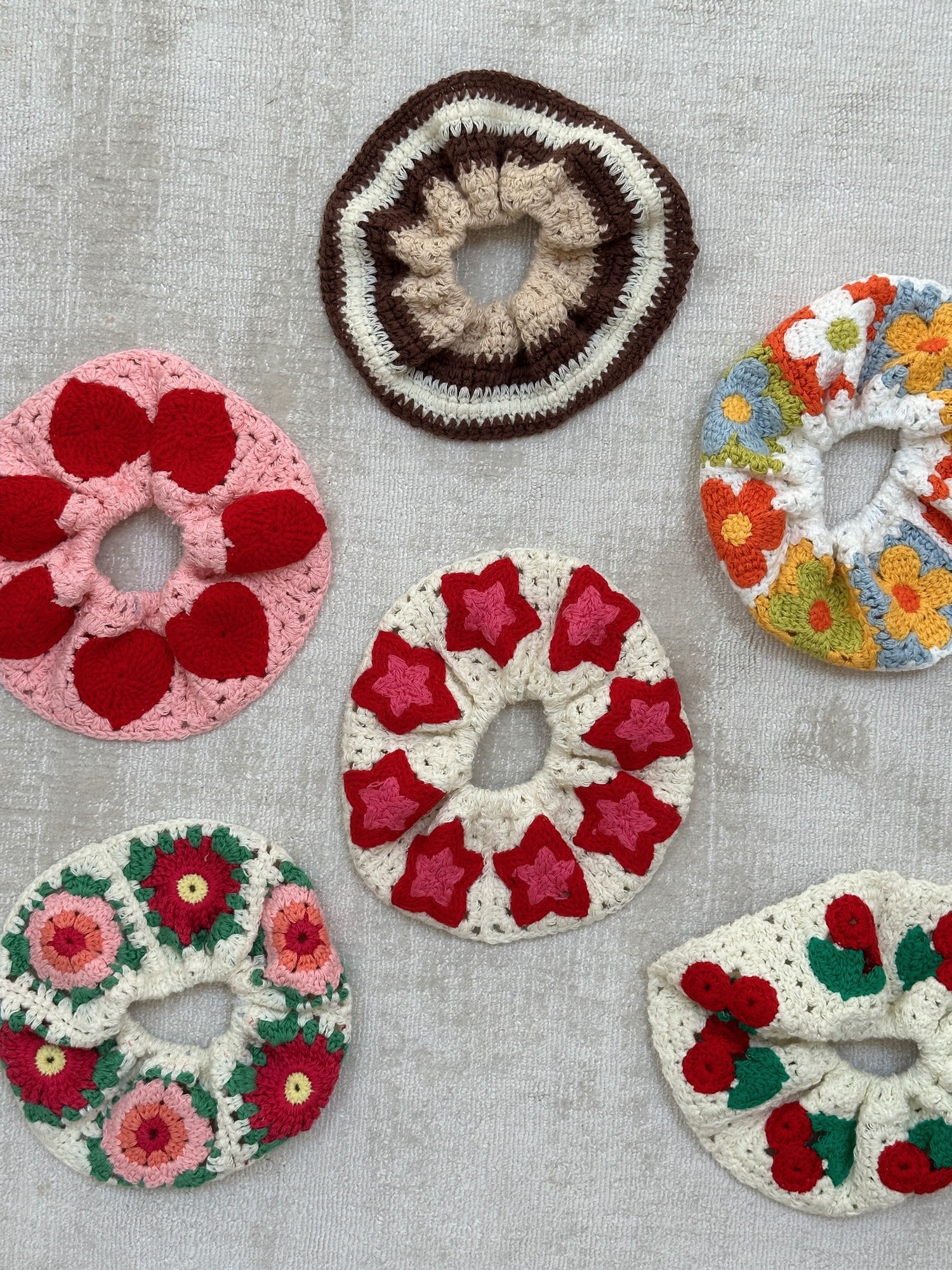 Chouchou CROCHET Beige