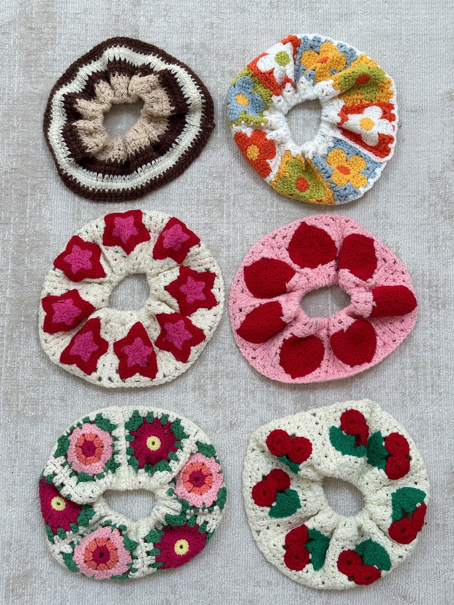 Chouchou CROCHET Beige