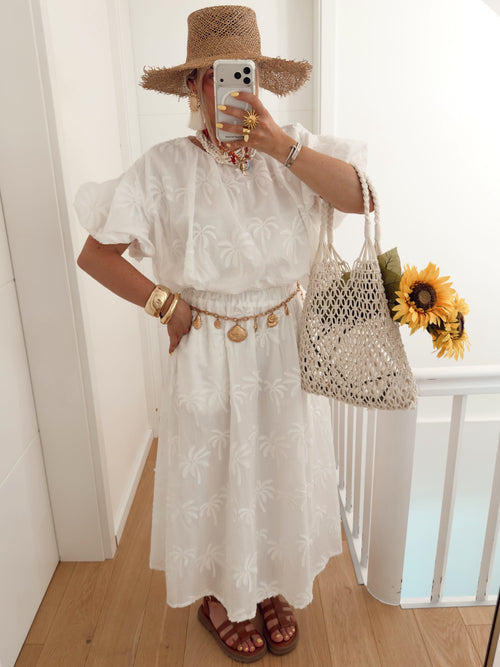 Top PALMIER Blanc