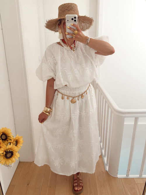 Top PALMIER Blanc
