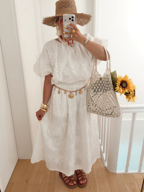 Top PALMIER Blanc