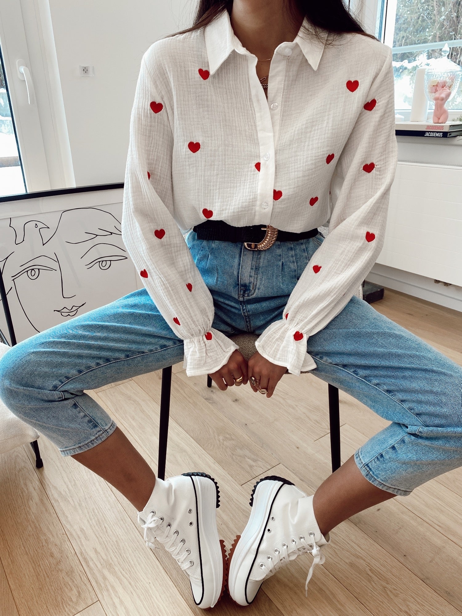 Chemise COEUR ROUGE Blanc