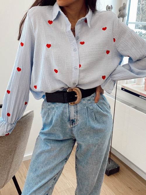Chemise COEUR ROUGE Bleu