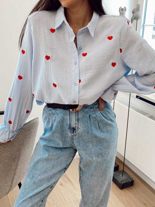 Chemise COEUR ROUGE Bleu